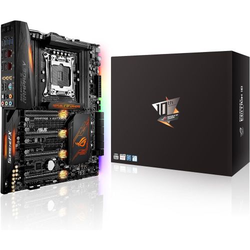 아수스 ASUS LGA2011 5 Way Optimization SafeSlot X99 EATX Motherboard (Rampage V Edition 10)