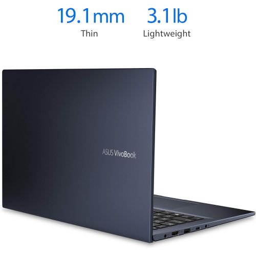 아수스 2021 Asus VivoBook 14 Premium Thin and Light Laptop I 14” FHD Display I AMD 4 Core Ryzen 5 3500U I 8GB DDR4 512GB SSD I Backlit Fingerprint USB C HDMI Wifi6 Harman Win10 + 32GB Mic