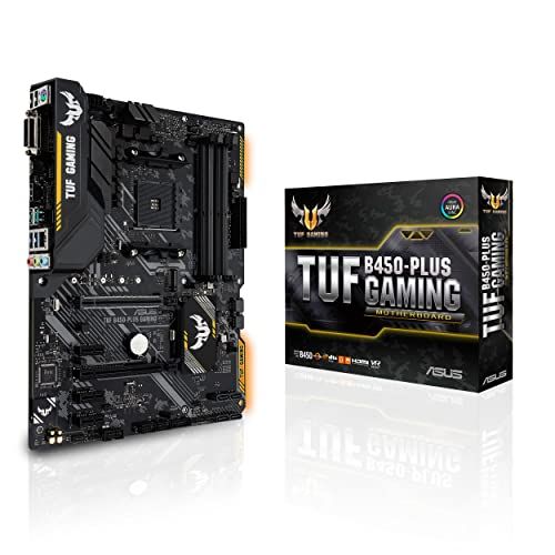 아수스 ASUS TUF B450 Plus Gaming Motherboard (ATX) AMD Ryzen 2 AM4 DDR4 HDMI DVI M.2