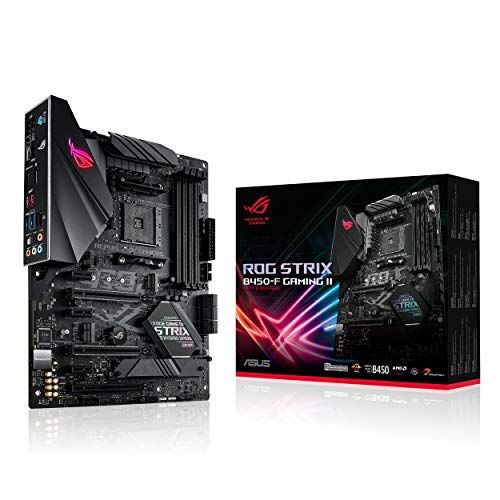 아수스 ASUS ROG Strix B450 F Gaming II AMD AM4 (Ryzen 5000, 3rd Gen Ryzen ATX Gaming Motherboard (8+4 Power Stages, HDMI 2.0b/DP,2 x PCIe 3.0 x16, USB 3.2 Gen 2 Type C, BIOS Flashback, 25