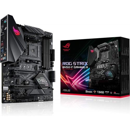 아수스 ASUS ROG Strix B450 F Gaming II AMD AM4 (Ryzen 5000, 3rd Gen Ryzen ATX Gaming Motherboard (8+4 Power Stages, HDMI 2.0b/DP,2 x PCIe 3.0 x16, USB 3.2 Gen 2 Type C, BIOS Flashback, 25