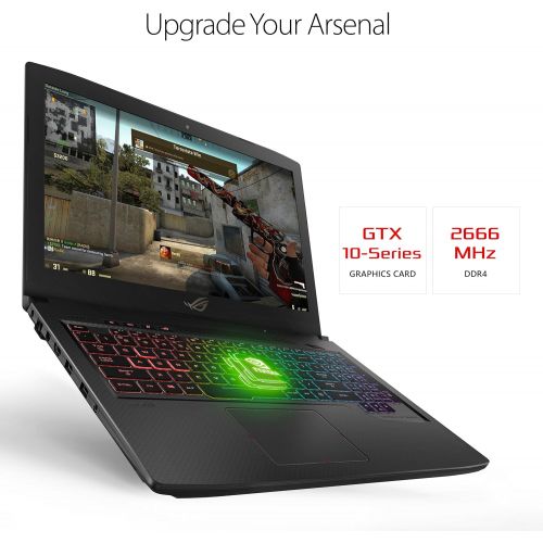 아수스 ASUS ROG Strix Scar Edition 17.3” 120Hz 3ms Gaming Laptop, 8th Gen Intel Core i7 8750H Processor (up to 3.9GHz), GTX 1050 Ti 4GB, 16GB DDR4, 128GB PCIe SSD + 1TB Hybrid HDD, Window