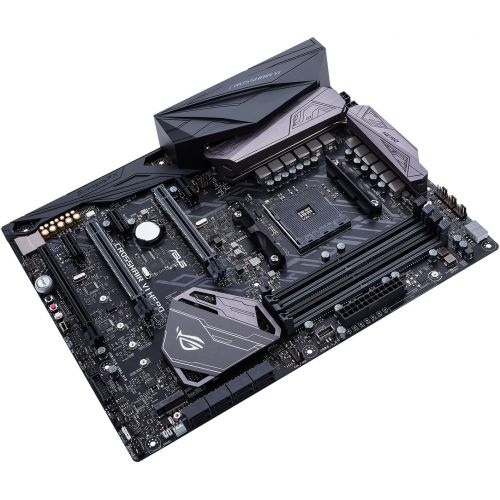 아수스 Asus ROG Crosshair VI Hero AMD Ryzen AM4 DDR4 M.2 USB 3.1 ATX X370 Motherboard with Aura Sync RGB Lighting