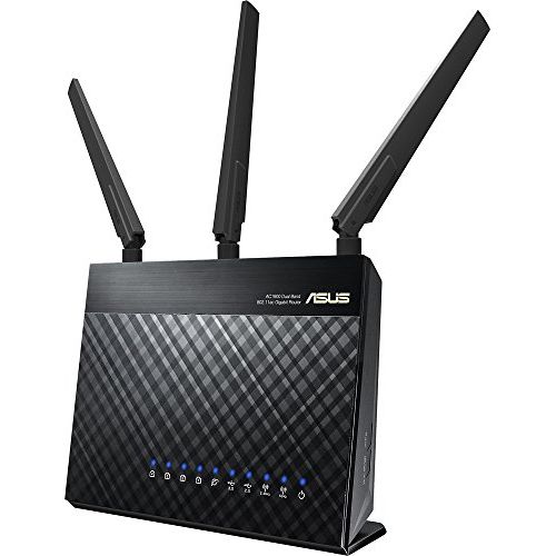 아수스 ASUS WiFi Router (RT AC1900P) Dual Band Gigabit Wireless Internet Router, 5 GB Ports, Gaming & Streaming, AiMesh Compatible, Free Lifetime Internet Security, Parental Control