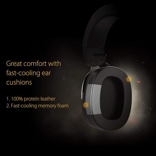 아수스 ASUS TUF H3 Gaming Headset H3 ? Discord, TeamSpeak Certified 7.1 Surround Sound Gaming Headphones with Boom Microphone for PC, Playstation 4, Nintendo Switch, Xbox One, Mobile Devi