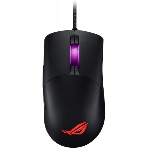 아수스 ASUS ROG Keris Ultra Lightweight Wired Gaming Mouse Tuned ROG 16,000 DPI Sensor, Hot Swappable Switches, PBT L/R Keys, Swappable Side Buttons, ROG Omni Mouse Feet, ROG Paracord & A