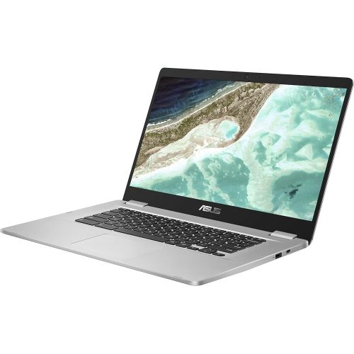 아수스 ASUS Chromebook C523 15.6 HD NanoEdge Display with 180 Degree Hinge Intel Dual Core Celeron N3350 Processor, 4GB RAM, 16GB eMMC, Silver Color, C523NA DH46