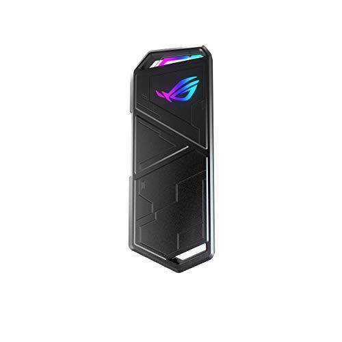 아수스 ASUS ROG STRIX Arion Aluminum Alloy M.2 NVMe SSD External Portable Enclosure Case Adapter, USB 3.2 Gen 2 Type C (10 Gbps), USB C to C and USB C to A Cables, Fits PCIe 2280/2260/224