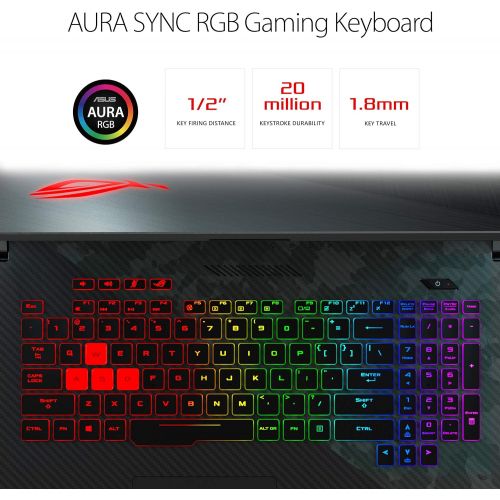 아수스 ASUS ROG Strix SCAR II Gaming Laptop, 17.3” 144Hz 3ms IPS Type, Intel Core i7 8750H Processor, NVIDIA GeForce GTX 1060 6GB GDDR5, 16GB DDR4, 256GB PCIe SSD + 1TB HDD, RGB, Windows 10 Ho