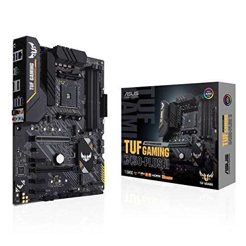 아수스 ASUS TUF Gaming B450 PLUS II AMD AM4 (Ryzen 5000, 3rd Gen Ryzen ATX Gaming Motherboard (DDR4 4400(O.C.), HDMI 2.0b, USB 3.2 Gen 2 Type C, BIOS Flashback, 256Mb BIOS Flash ROM, AI N