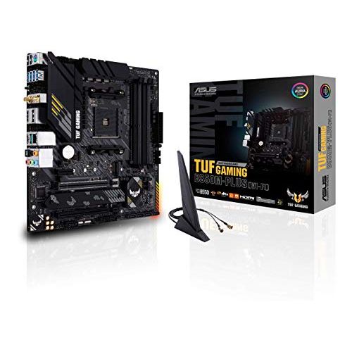 아수스 ASUS TUF Gaming B550M PLUS (WiFi 6) AMD AM4 (3rd Gen Ryzen) microATX Gaming Motherboard (PCIe 4.0, 2.5Gb LAN, BIOS Flashback, HDMI 2.1, USB 3.2 Gen 2, Addressable Gen 2 RGB Header