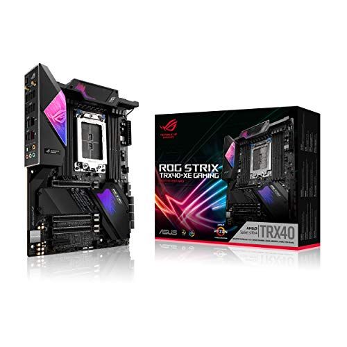 아수스 ASUS ROG Strix TRX40 XE Gaming AMD sTRX4 3rd Gen Ryzen Threadripper ATX Motherboard (16 Power Stages, PCIe 4.0, WiFi 6, OLED, Triple M.2, 2.5Gigabit LAN)