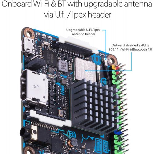 아수스 ASUS Tinker Board S Quad Core 1.8GHz SoC 2GB RAM 16GB eMMC storage GB LAN Wi Fi & GPIO connectivity Motherboards