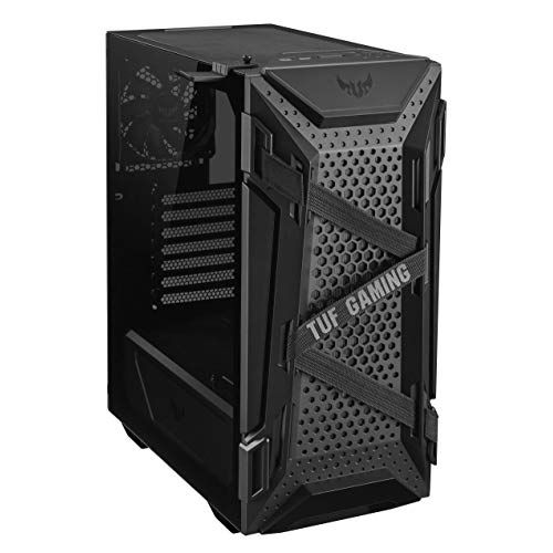 아수스 ASUS TUF Gaming GT301 ATX Mid Tower Compact Case with Tempered Glass Side Panel, Black