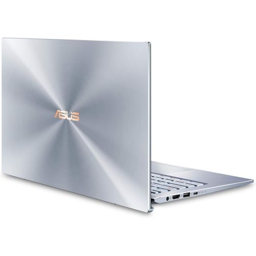 아수스 ASUS ZenBook 14 Ultra Thin and Light Laptop, 4 Way NanoEdge 14” FHD, Intel Core i7 8565U, 8GB RAM, 512GB NVMe PCIe SSD, NumberPad, Wi Fi 5, Windows 10, Silver Blue, UX431FA ES74