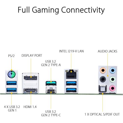 아수스 ASUS TUF Gaming Z490 Plus, LGA 1200 (Intel 10th Gen) ATX Motherboard (12+2 Power Stages, USB 3.2 Front Panel Type C, 1Gb LAN, Addressable Gen 2 RGB Header & Aura Sync)