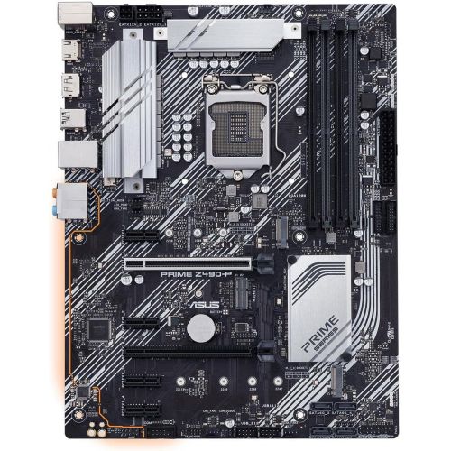 아수스 ASUS Prime Z490 P LGA 1200 (Intel 10th Gen) ATX Motherboard (Dual M.2, DDR4 4600, 1 Gb Ethernet, USB 3.2 Gen 2 USB Type A, Thunderbolt 3 Support, Aura Sync RGB)