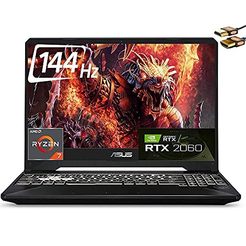 아수스 Asus 2021 Flagship TUF 15 Gaming Laptop Computer 15.6?FHD 144Hz IPS AMD 4 Core Ryzen 7 3750H (Beats i7 8750H) 16GB RAM 512GB SSD GeForce RTX 2060 6GB RGB Backlit Webcam Win 10 + HD