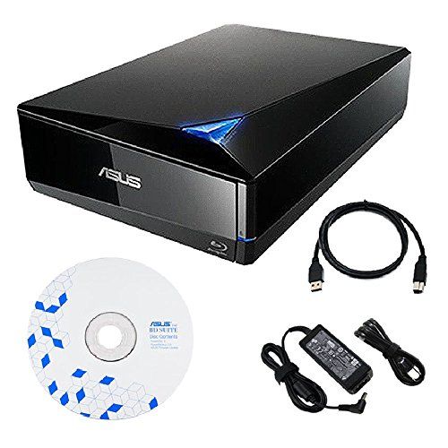 아수스 ASUS BW 16D1X U 16x External Blu ray BDXL Drive with BD Suite Disc USB 3.0 Cable Power Adapter and Cord