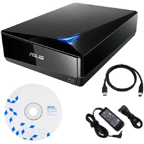 아수스 ASUS BW 16D1X U 16x External Blu ray BDXL Drive with BD Suite Disc USB 3.0 Cable Power Adapter and Cord