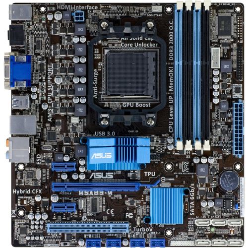 아수스 ASUS M5A88 M AM3+ AMD 880G HDMI SATA 6Gb/s USB 3.0 Micro ATX AMD Motherboard