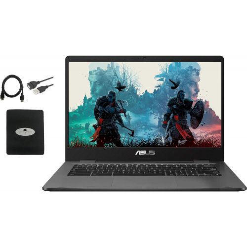 아수스 2021 ASUS 14 Light Thin Chromebook Student Laptop, Intel Celeron N3350, 4GB RAM 32GB eMMC, Webcam, Chrome OS(Google Classroom Zoom Compatible) Bundle W/ GM 3in1 Accessories