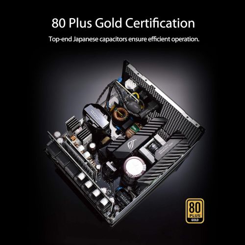 아수스 ASUS ROG Strix 850W White Edition PSU, Power Supply (ROG heatsinks, Axial tech Fan Design, Dual Ball Fan Bearings, 0dB Technology, 80 Plus Gold Certification, Fully Modular Cables,