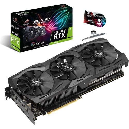 아수스 ASUS ROG STRIX GeForce RTX 2070 Overclocked 8G GDDR6 VR Ready HDMI DP 1.4 USB Type C Graphics Gaming Card (ROG STRIX RTX 2070 O8G)