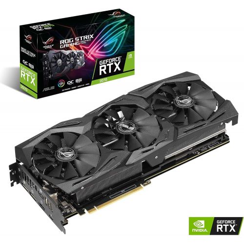 아수스 ASUS ROG STRIX GeForce RTX 2070 Overclocked 8G GDDR6 VR Ready HDMI DP 1.4 USB Type C Graphics Gaming Card (ROG STRIX RTX 2070 O8G)