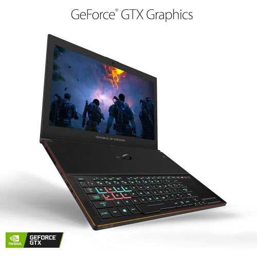 아수스 ASUS ROG Zephyrus GX501 Ultra Slim Gaming Laptop, 15.6” FHD 144Hz 3ms IPS Type G SYNC, GeForce GTX 1080, Intel Core i7 8750H, 16GB DDR4, 512GB PCIe SSD, Win 10 Pro, GX501GI XS74