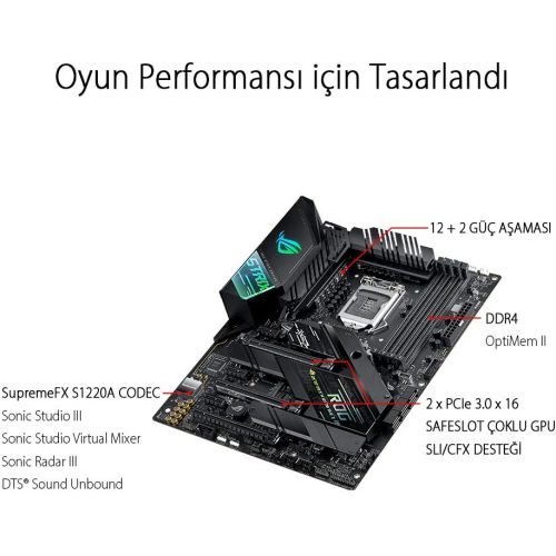 아수스 ASUS ROG Strix Intel Z490 F Gaming LGA 1200 ATX DDR4 SDRAM Motherboard