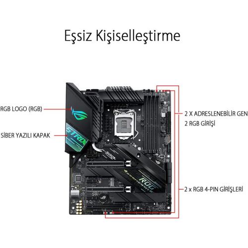 아수스 ASUS ROG Strix Intel Z490 F Gaming LGA 1200 ATX DDR4 SDRAM Motherboard