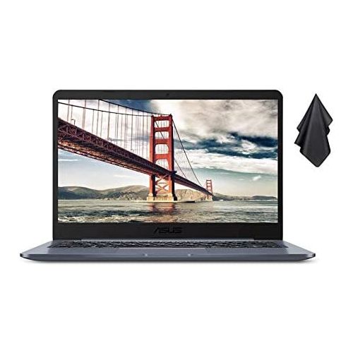 아수스 2021 Newest ASUS Laptop L406 Thin and Light Laptop, 14” HD Display, Intel Celeron N4000 Processor, 4GB RAM, 64GB eMMC Storage, Webcam, HDMI, Windows 10, Microsoft 365 + Oydisen Clo