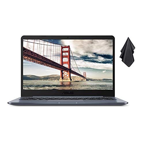 아수스 2021 Newest ASUS Laptop L406 Thin and Light Laptop, 14” HD Display, Intel Celeron N4000 Processor, 4GB RAM, 64GB eMMC Storage, Webcam, HDMI, Windows 10, Microsoft 365 + Oydisen Clo