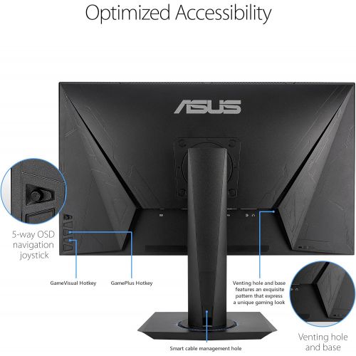 아수스 ASUS VG275Q 27 inch Full HD 1080p 1ms Dual HDMI Eye Care Console Gaming Monitor with FreeSync/Adaptive Sync, Black