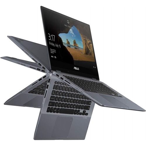 아수스 Asus VivoBook Flip 14.0 Full HD Touchscreen 2 in 1 Laptop, Quad Core i5 8250u, Backlit Keyboard, Fingerprint Reader, Windows 10 Pro + CUE Accessories (8GB DDR4 512GB SSD)