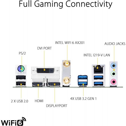 아수스 ASUS TUF Gaming B460M Plus WiFi 6 LGA1200 (Intel 10th Gen) Micro ATX Gaming Motherboard (Intel 1Gb LAN, USB 3.2 gen 1 Front Panel Connector, addressable gen 2 RGB Header, Aura Sync