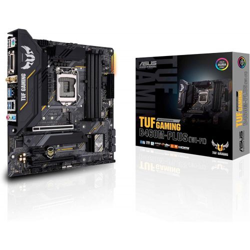 아수스 ASUS TUF Gaming B460M Plus WiFi 6 LGA1200 (Intel 10th Gen) Micro ATX Gaming Motherboard (Intel 1Gb LAN, USB 3.2 gen 1 Front Panel Connector, addressable gen 2 RGB Header, Aura Sync