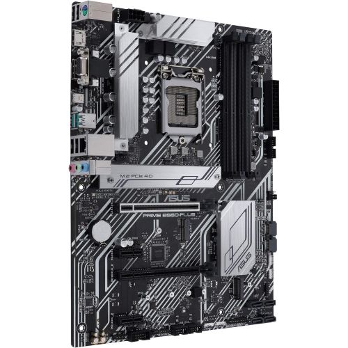 아수스 ASUS Prime B560 PLUS LGA1200 (Intel 11th/10th Gen) ATX Motherboard (PCIe 4.0, 2xM.2 Slots, 8 Power Stages, 1 Gb LAN, DisplayPort, HDMI, USB 3.2 Gen 1 Type C, USB 3.2 Gen 2, Thunder