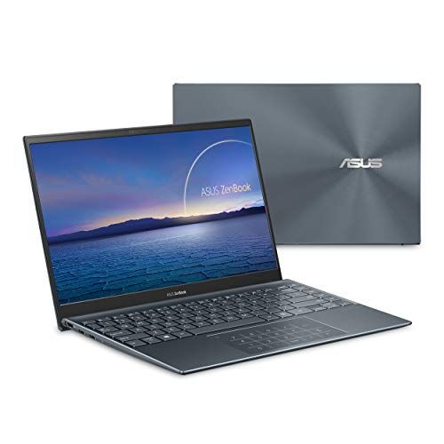 아수스 ASUS ZenBook 14 Ultra Slim Laptop 14” Full HD NanoEdge Bezel, Intel Core i7 1065G7, 8GB RAM, 512GB PCIe SSD, NumberPad, Thunderbolt 3, Windows 10 Home, Pine Grey, UX425JA EB71