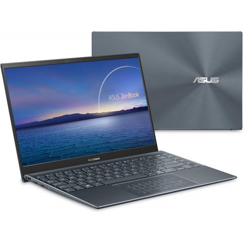 아수스 ASUS ZenBook 14 Ultra Slim Laptop 14” Full HD NanoEdge Bezel, Intel Core i7 1065G7, 8GB RAM, 512GB PCIe SSD, NumberPad, Thunderbolt 3, Windows 10 Home, Pine Grey, UX425JA EB71