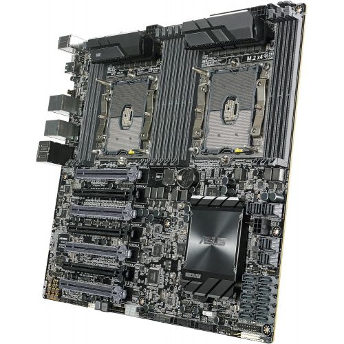 아수스 ASUS WS C621E Sage Extreme Power Intel Xeon Processor Workstation Motherboard for Two way Xeon CPU performance, with U.2, M.2 connectors, dual Gb LAN, USB 3.1 Type C & Type A, 10