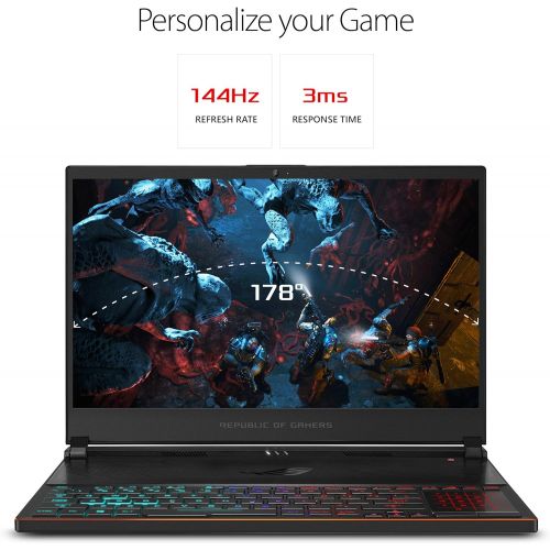 아수스 ASUS ROG Zephyrus S Ultra Slim Gaming PC Laptop, 15.6” 144Hz IPS Type, Intel Core i7 8750H CPU, GeForce GTX 1070, 16GB DDR4, 512GB PCIe SSD, Military Grade Metal Chassis, Win 10 Ho