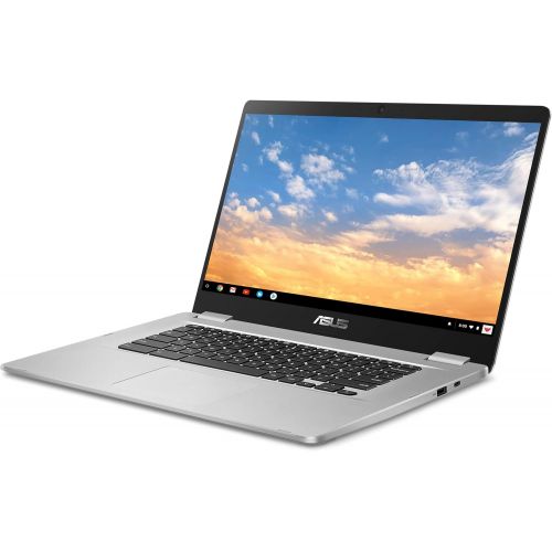 아수스 ASUS Chromebook C523 Laptop 15.6 Full HD NanoEdge Touchscreen, Intel Quad Core Pentium N4200 Processor, 4GB RAM, 64GB eMMC Storage, Optical Mouse Included, USB Type C, Chrome OS,
