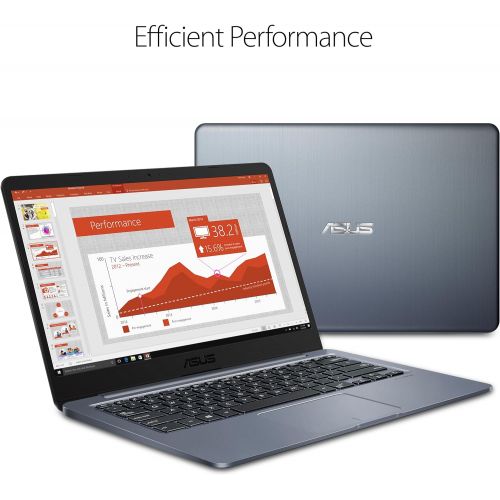 아수스 ASUS Laptop L406 Thin and Light Laptop, 14” HD Display, Intel Celeron N4000 Processor, 4GB RAM, 64GB eMMC Storage, Wi Fi 5, Windows 10, Microsoft 365, Slate Gray, L406MA WH02