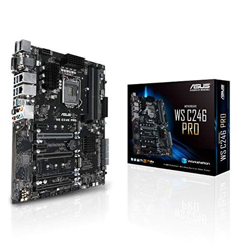 아수스 ASUS LGA1151 ECC DDR4 M.2 C246 Server Workstation ATX Motherboard for 8th Generation Intel Motherboards WS C246 PRO