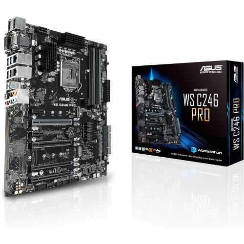 아수스 ASUS LGA1151 ECC DDR4 M.2 C246 Server Workstation ATX Motherboard for 8th Generation Intel Motherboards WS C246 PRO