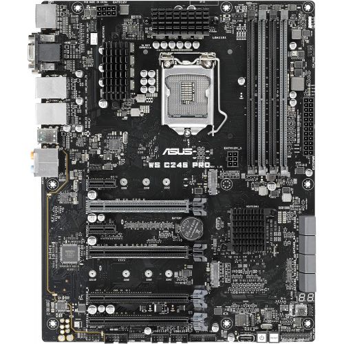 아수스 ASUS LGA1151 ECC DDR4 M.2 C246 Server Workstation ATX Motherboard for 8th Generation Intel Motherboards WS C246 PRO