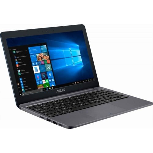 아수스 Asus Vivobook E203MA Thin and Lightweight 11.6” HD Laptop, Intel Celeron N4000 Processor, 4GB RAM, 64GB eMMC Storage, 802.11AC Wi Fi, HDMI, USB C, Win 10