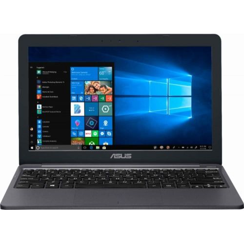 아수스 Asus Vivobook E203MA Thin and Lightweight 11.6” HD Laptop, Intel Celeron N4000 Processor, 4GB RAM, 64GB eMMC Storage, 802.11AC Wi Fi, HDMI, USB C, Win 10